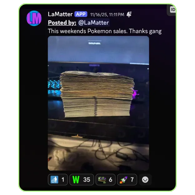 Discord screenshot showing Divine member success